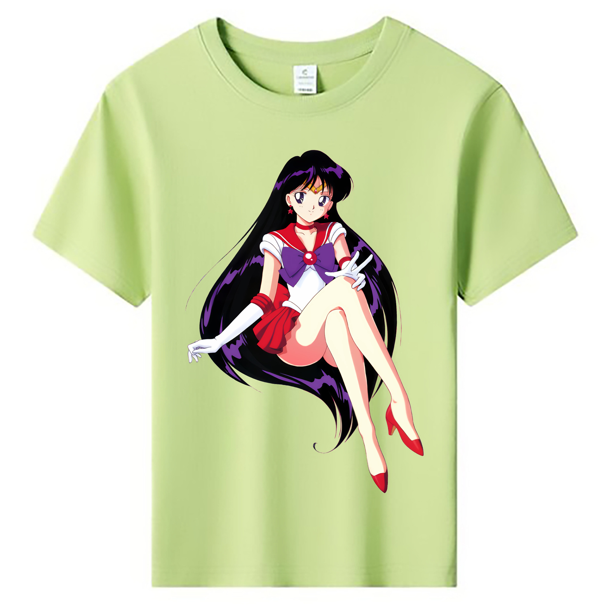 （画像用） 美少女戦士セーラームーン 火野レイ ひの レイ Sailor Moon Hino Rei （セーラーマーズ,Sailor Mars） 綿100％キッズTシャツ（フロントプリント）